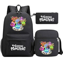 My Singing Monsters SchoolBag Backpack Shoulder Bag Book Pencil Bags  3pcs Set