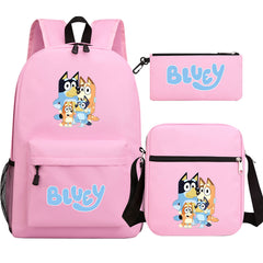 Blue Heeler Bingo SchoolBag Backpack Shoulder Bag Book Pencil Bags  3pcs Set