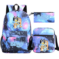 Blue Heeler Bingo SchoolBag Backpack Shoulder Bag Book Pencil Bags  3pcs Set