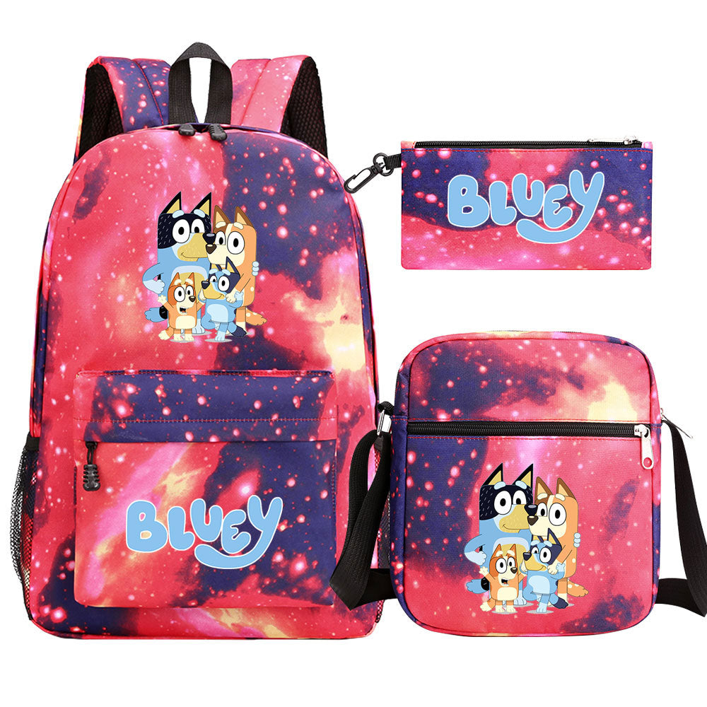 Blue Heeler Bingo SchoolBag Backpack Shoulder Bag Book Pencil Bags  3pcs Set