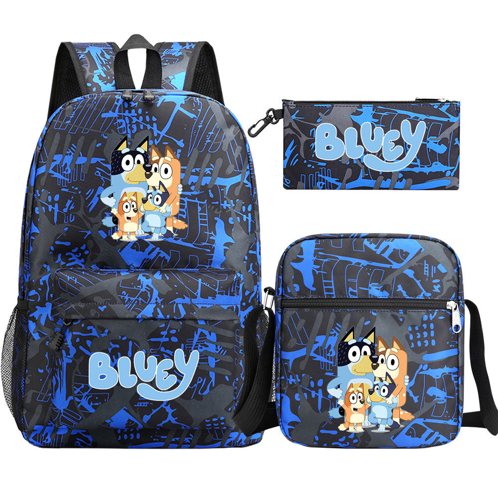 Blue Heeler Bingo SchoolBag Backpack Shoulder Bag Book Pencil Bags  3pcs Set