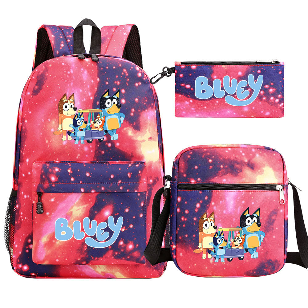 Blue Heeler Bingo SchoolBag Backpack Shoulder Bag Book Pencil Bags  3pcs Set