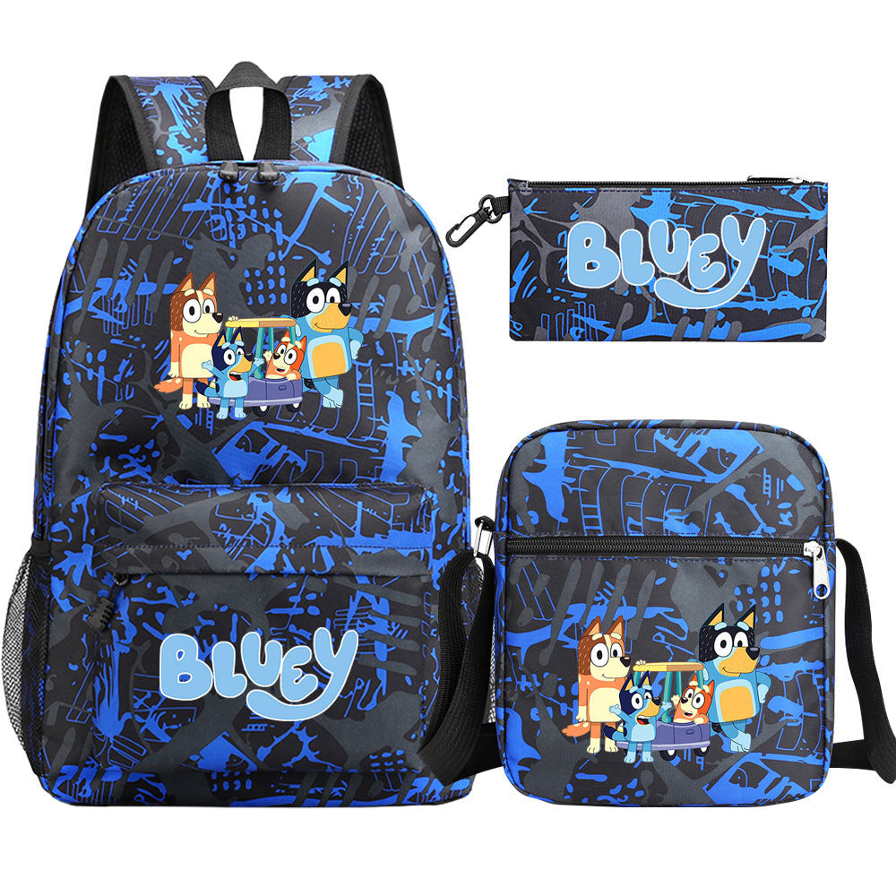 Blue Heeler Bingo SchoolBag Backpack Shoulder Bag Book Pencil Bags  3pcs Set