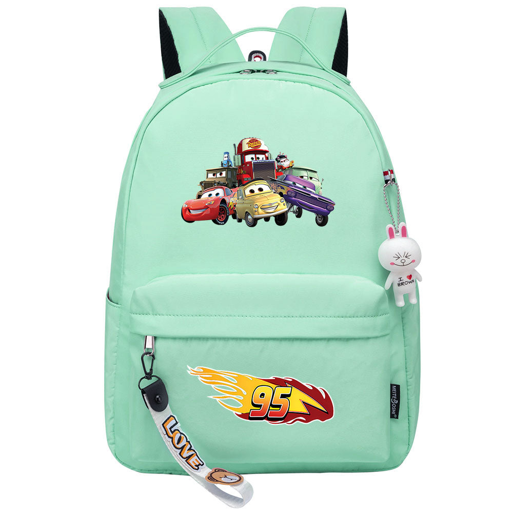 Cars Lightning USB Charging Backpack Shoolbag Notebook Bag Gifts for Kids Students