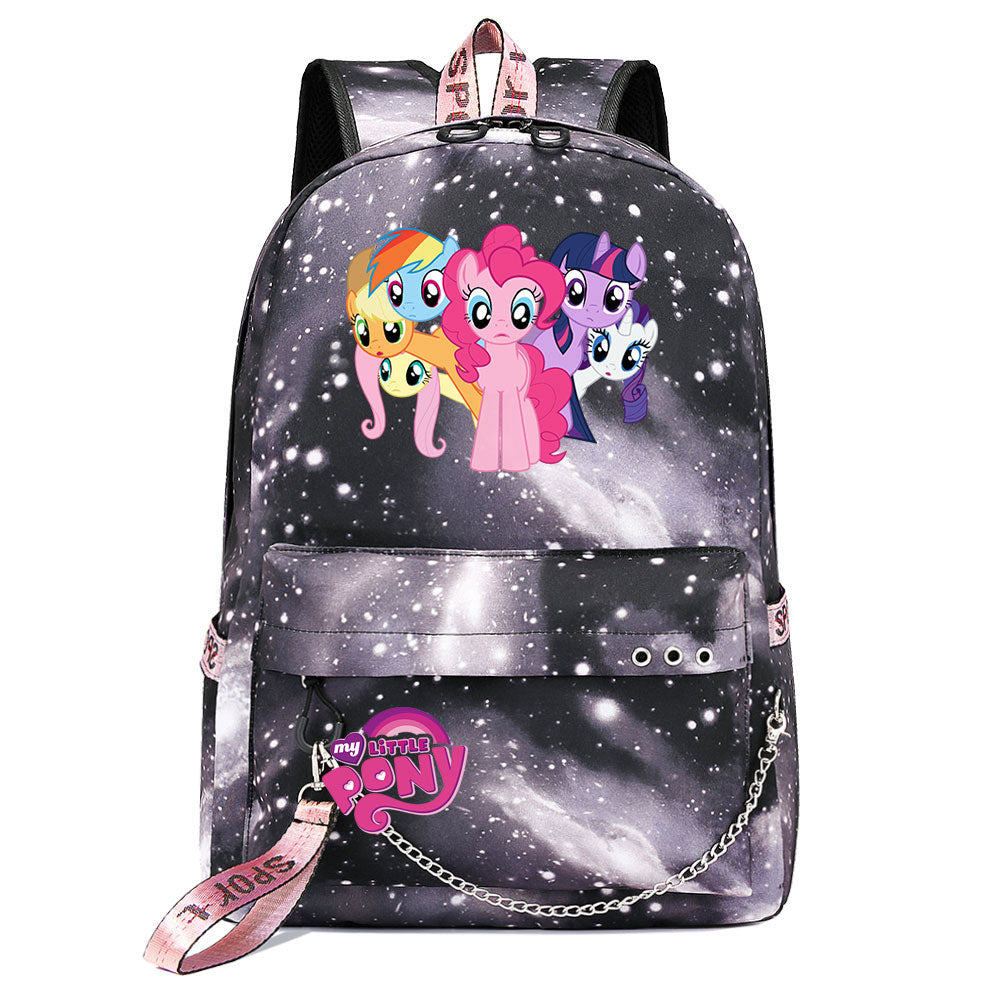 My Little Pony USB Charging Backpack Shoolbag Notebook Bag Gifts for Kids Students