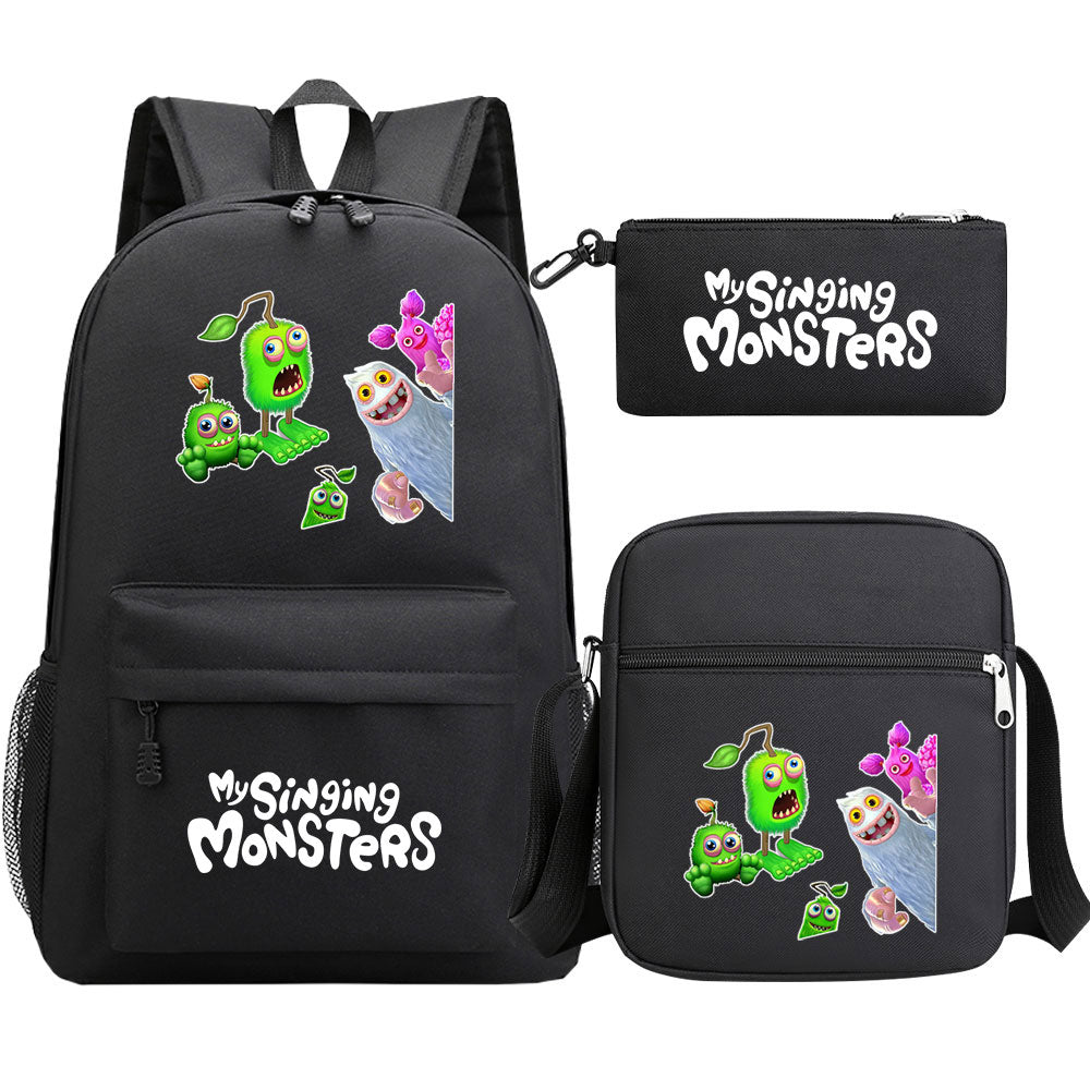 My Singing Monsters SchoolBag Backpack Shoulder Bag Book Pencil Bags  3pcs Set