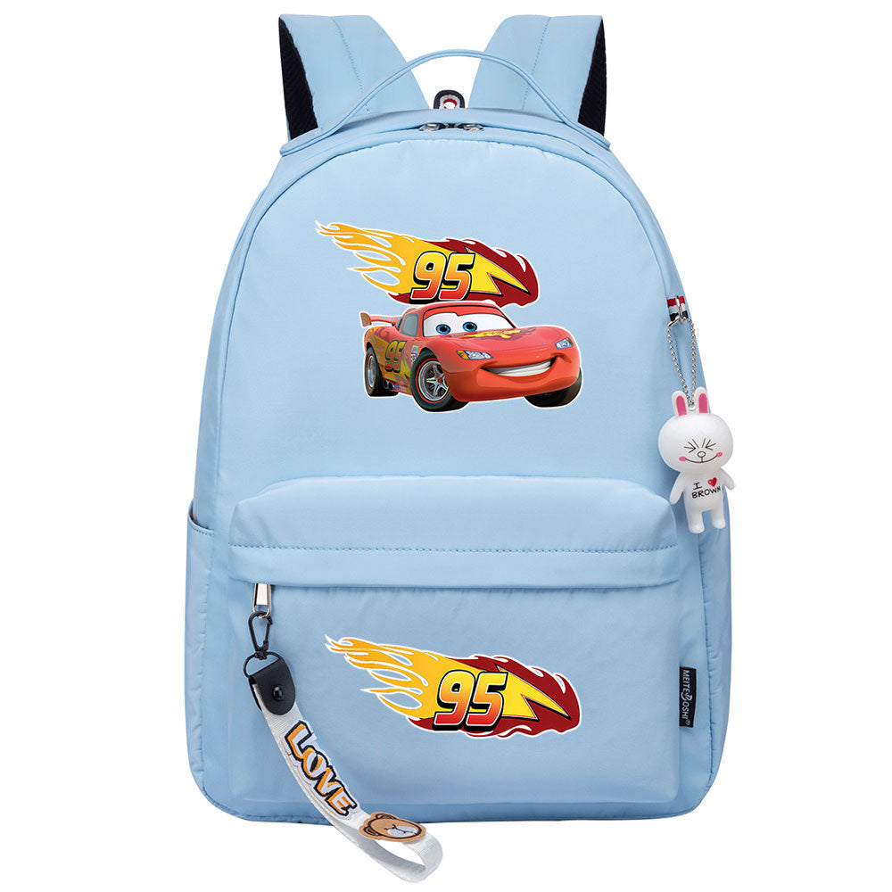 Cars Lightning USB Charging Backpack Shoolbag Notebook Bag Gifts for Kids Students