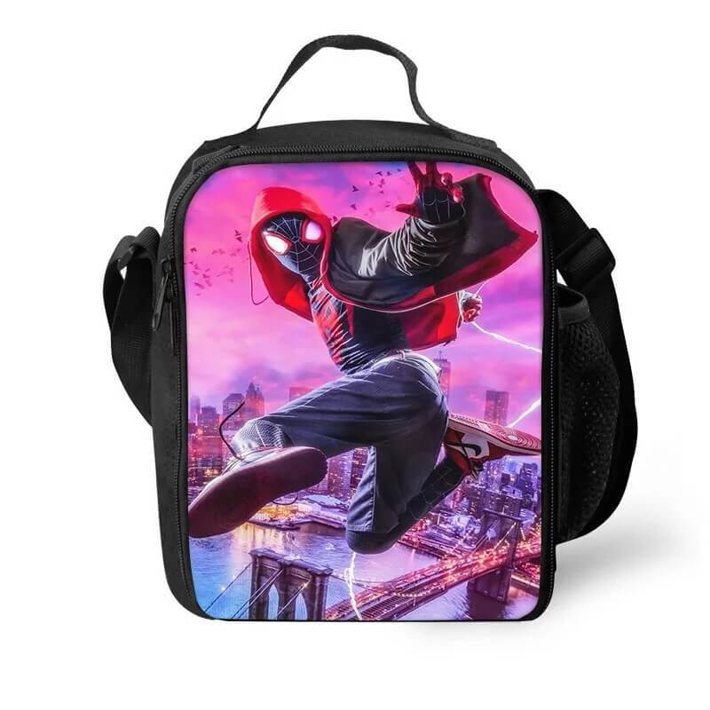 Spider Man Into the Spider-Verse Miles Morales #3 Lunch Box Bag Lunch Tote For Kids