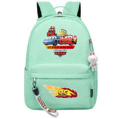 Cars Lightning USB Charging Backpack Shoolbag Notebook Bag Gifts for Kids Students