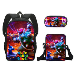 Super Mario Schoolbag Backpack Lunch Bag Pencil Case 3pcs Set Gift for Kids Students