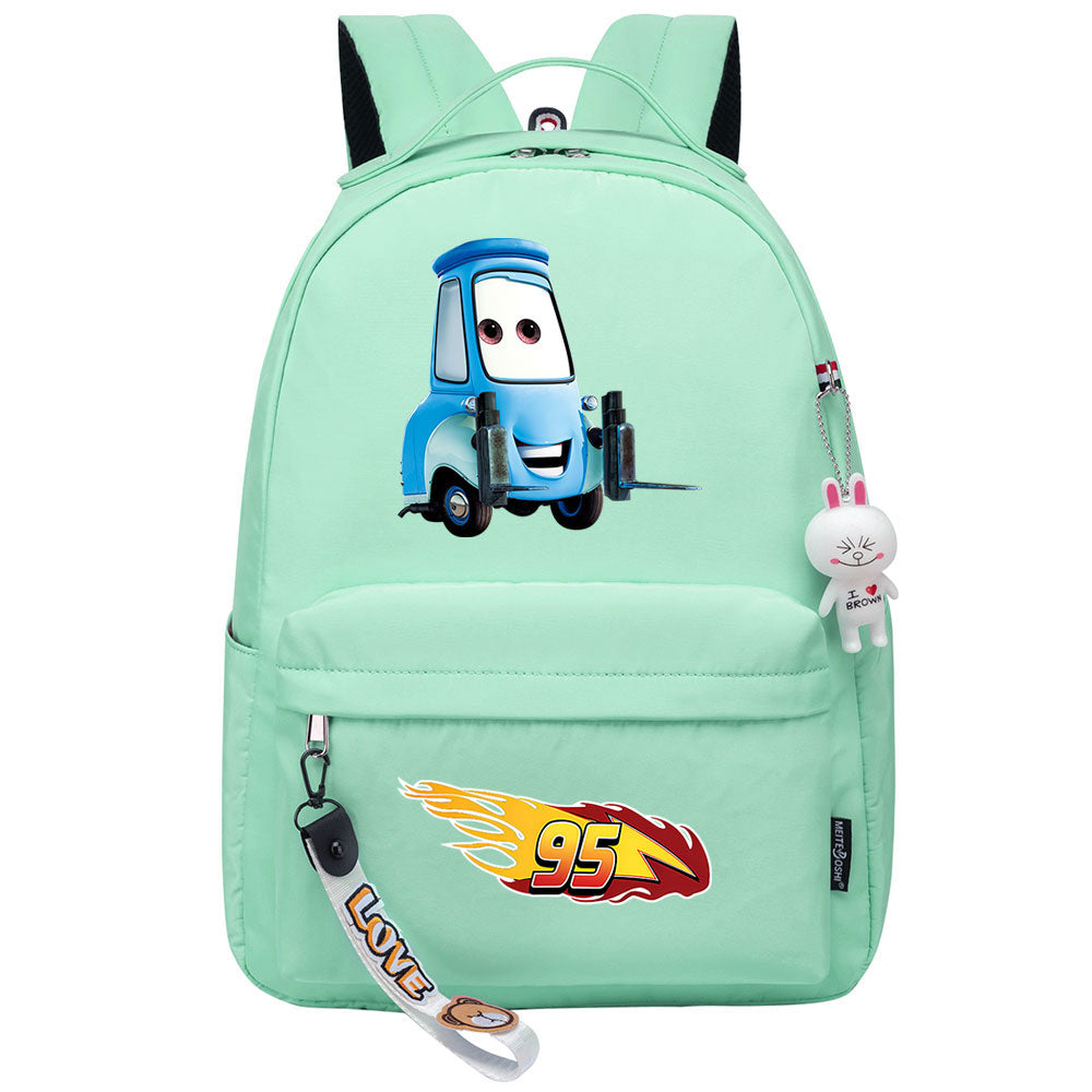 Cars Lightning USB Charging Backpack Shoolbag Notebook Bag Gifts for Kids Students