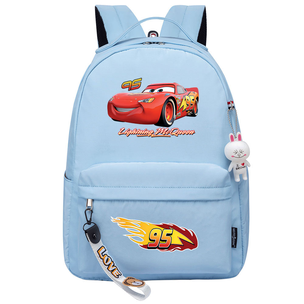 Cars Lightning USB Charging Backpack Shoolbag Notebook Bag Gifts for Kids Students