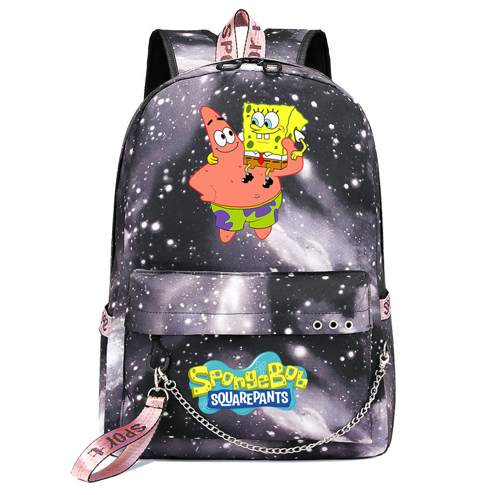 SpongeBob SquarePants  USB Charging Backpack Shoolbag Notebook Bag Gifts for Kids Students