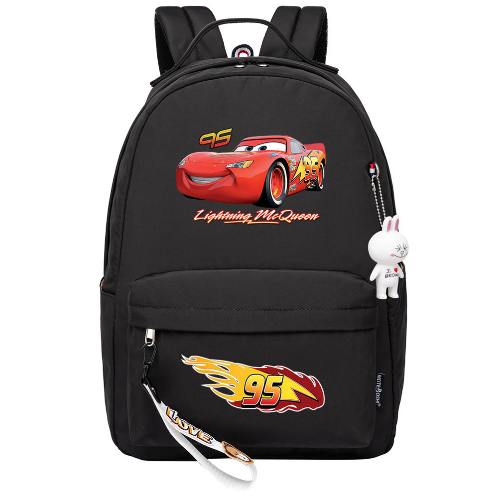 Cars Lightning USB Charging Backpack Shoolbag Notebook Bag Gifts for Kids Students