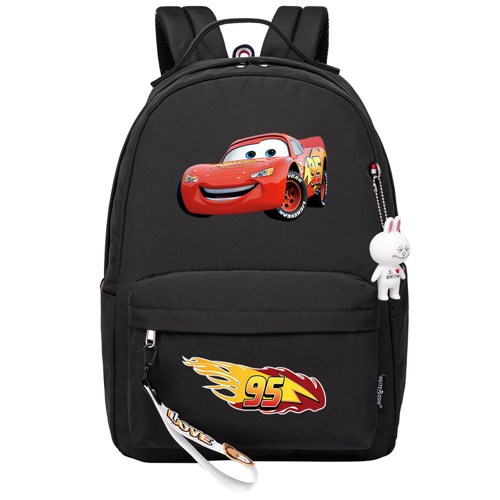 Cars Lightning USB Charging Backpack Shoolbag Notebook Bag Gifts for Kids Students