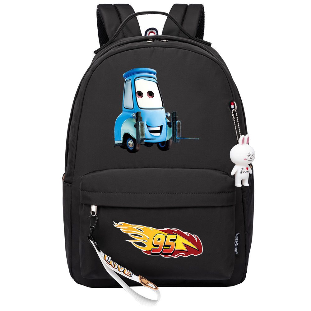 Cars Lightning USB Charging Backpack Shoolbag Notebook Bag Gifts for Kids Students