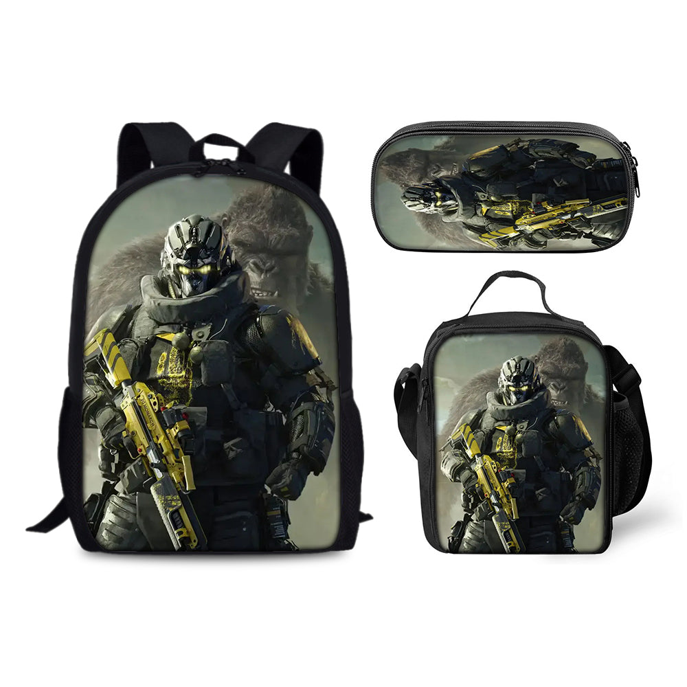 Call of Duty Schoolbag Backpack Lunch Bag Pencil Case 3pcs Set Gift for Kids Students