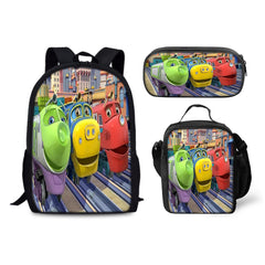 Chuggington Schoolbag Backpack Lunch Bag Pencil Case 3pcs Set Gift for Kids Students