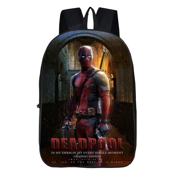 Deadpool Backpack School Casual Book Bag School Bag for Kids Boy Girls