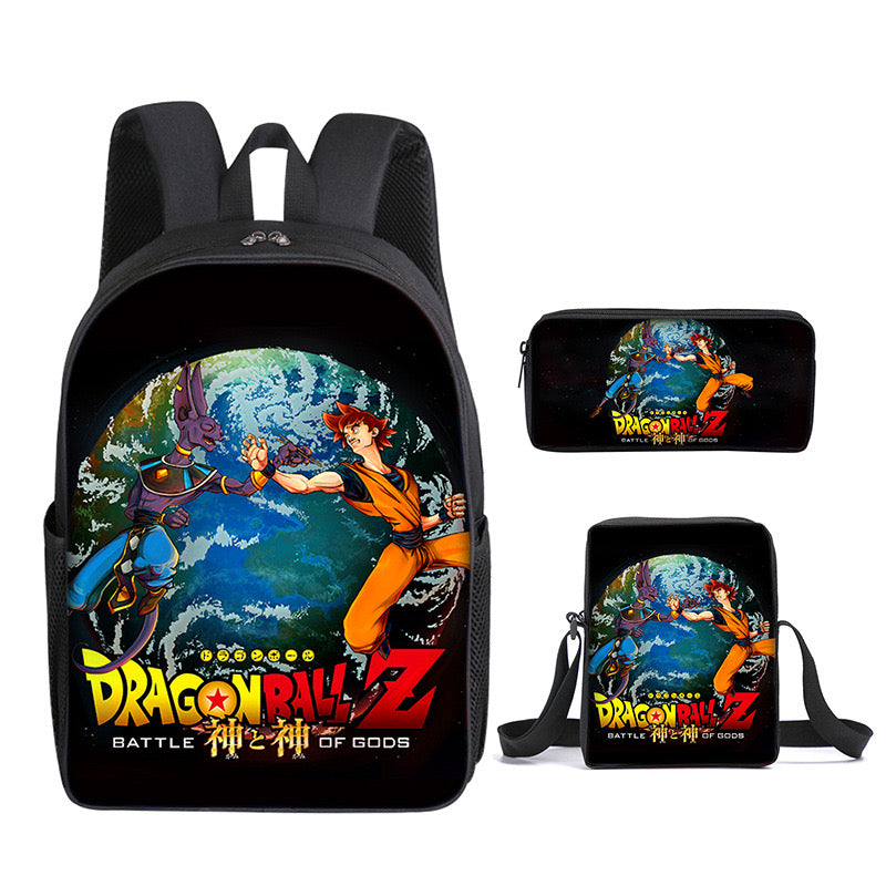 Dragon Ball Schoolbag Backpack Lunch Bag Pencil Case 3pcs Set Gift for Kids Students