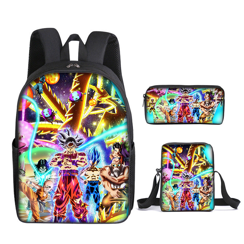 Dragon Ball Schoolbag Backpack Lunch Bag Pencil Case 3pcs Set Gift for Kids Students