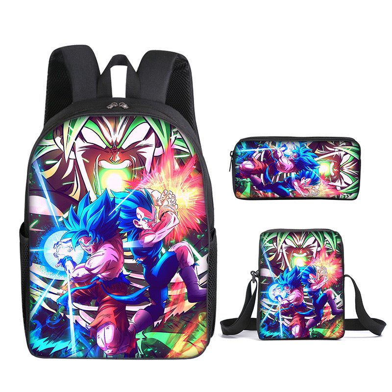 Dragon Ball Schoolbag Backpack Lunch Bag Pencil Case 3pcs Set Gift for Kids Students