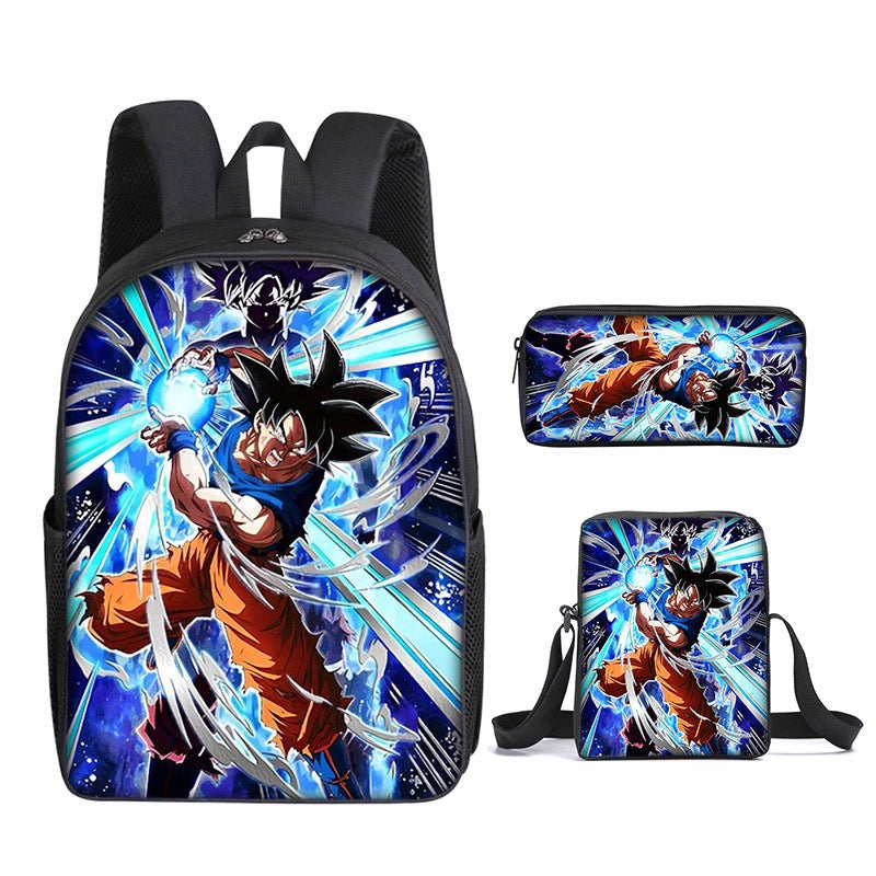 Dragon Ball Schoolbag Backpack Lunch Bag Pencil Case 3pcs Set Gift for Kids Students