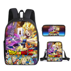 Dragon Ball Schoolbag Backpack Lunch Bag Pencil Case 3pcs Set Gift for Kids Students