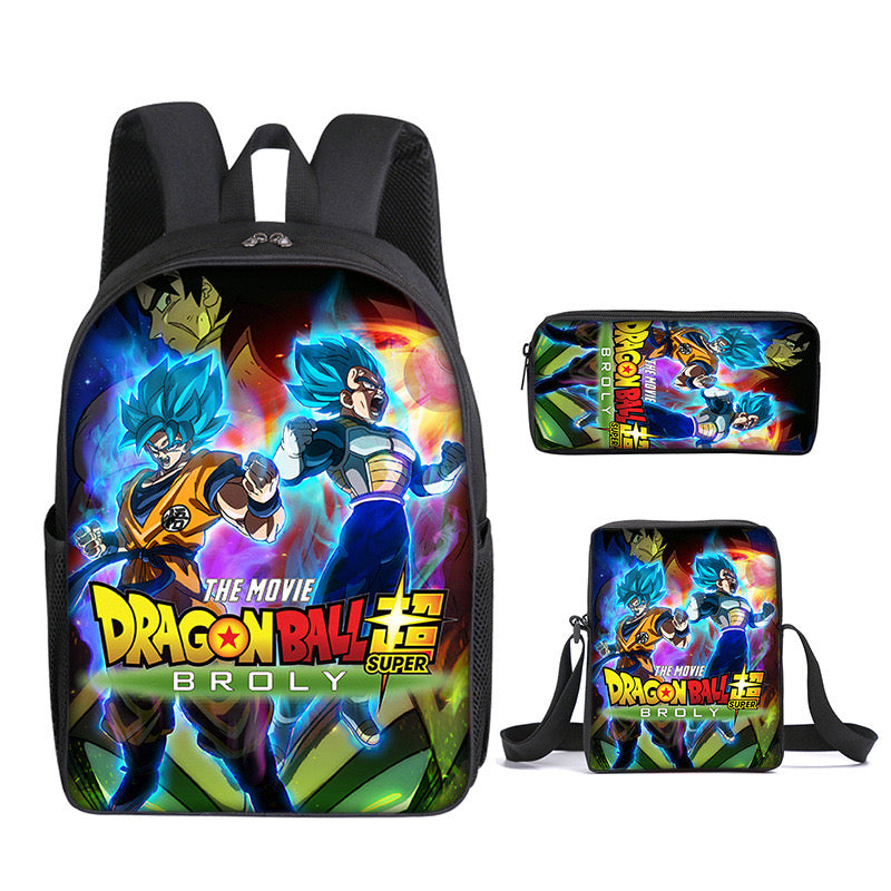 Dragon Ball Schoolbag Backpack Lunch Bag Pencil Case 3pcs Set Gift for Kids Students