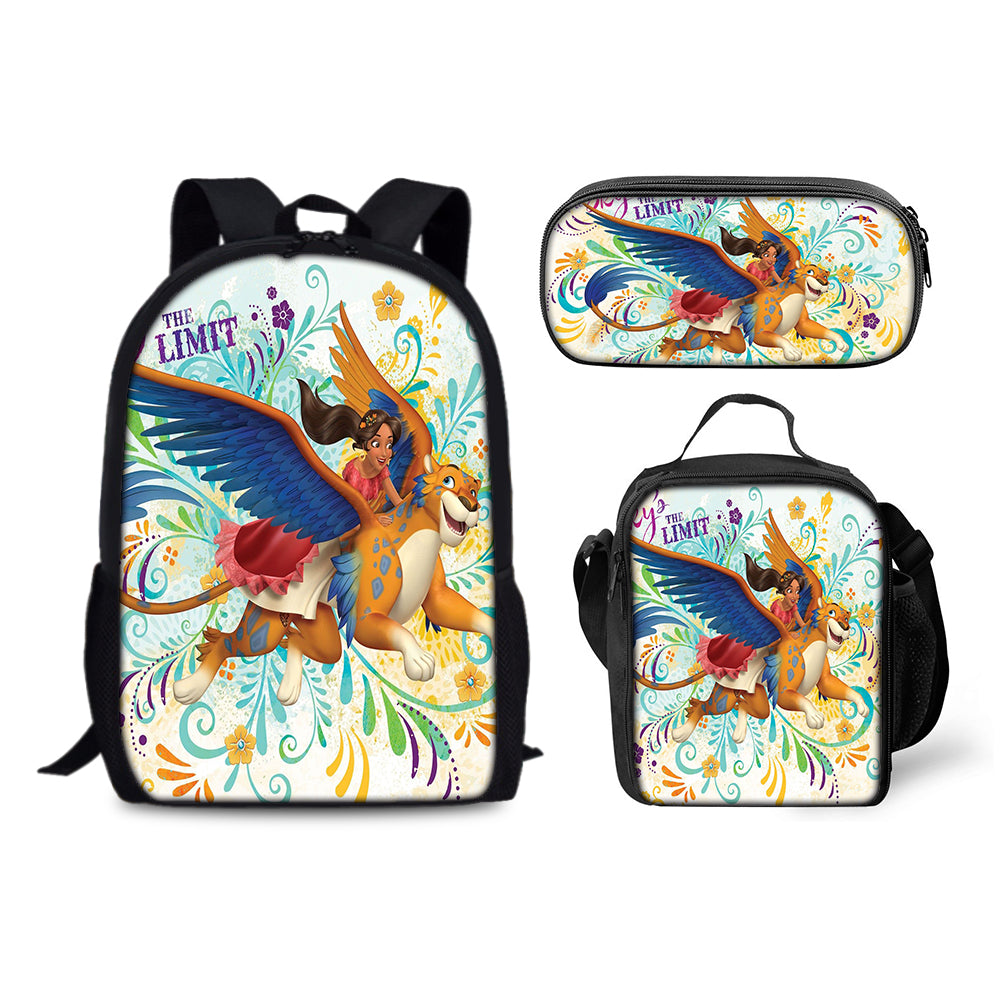 Elena of Avalor Schoolbag Backpack Lunch Bag Pencil Case 3pcs Set Gift for Kids Students