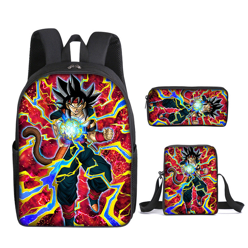 Dragon Ball Schoolbag Backpack Lunch Bag Pencil Case 3pcs Set Gift for Kids Students