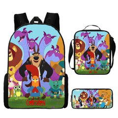 Interrupting Chicken Schoolbag Backpack Lunch Bag Pencil Case 3pcs Set Gift for Kids Students