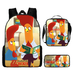 Interrupting Chicken Schoolbag Backpack Lunch Bag Pencil Case 3pcs Set Gift for Kids Students