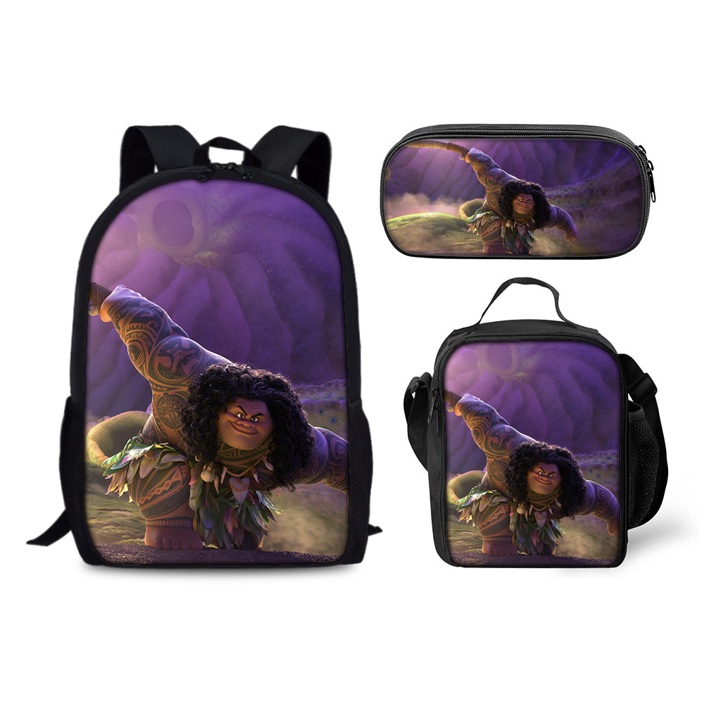 Moana 2 Schoolbag Backpack Lunch Bag Pencil Case 3pcs Set Gift for Kids Students