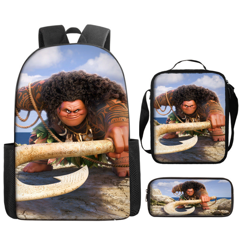 Moana Schoolbag Backpack Lunch Bag Pencil Case 3pcs Set Gift for Kids Students