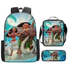 Moana Schoolbag Backpack Lunch Bag Pencil Case 3pcs Set Gift for Kids Students