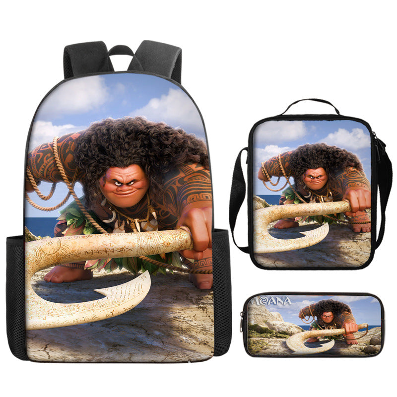 Moana Schoolbag Backpack Lunch Bag Pencil Case 3pcs Set Gift for Kids Students