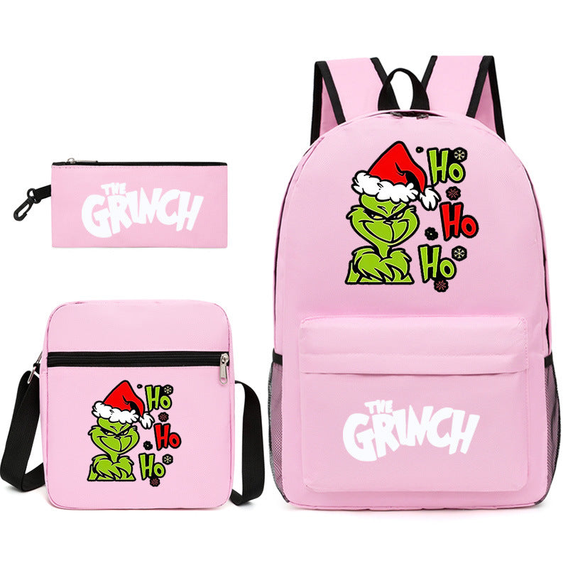 How the Grinch Stole Christmas SchoolBag Backpack Shoulder Bag Book Pencil Bags 3pcs Set