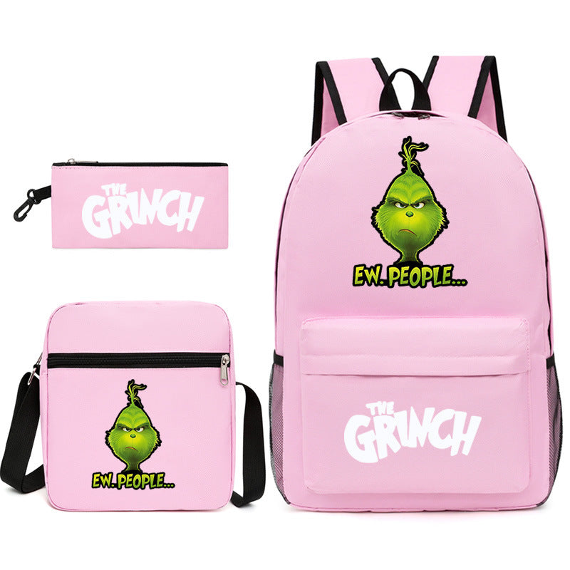 How the Grinch Stole Christmas SchoolBag Backpack Shoulder Bag Book Pencil Bags 3pcs Set