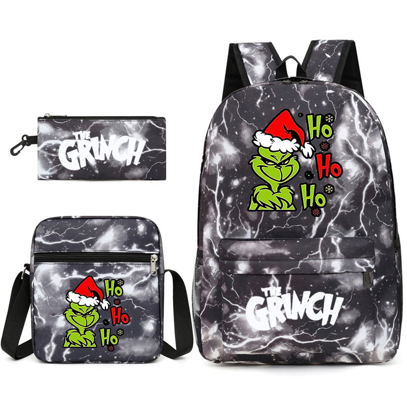 How the Grinch Stole Christmas SchoolBag Backpack Shoulder Bag Book Pencil Bags 3pcs Set