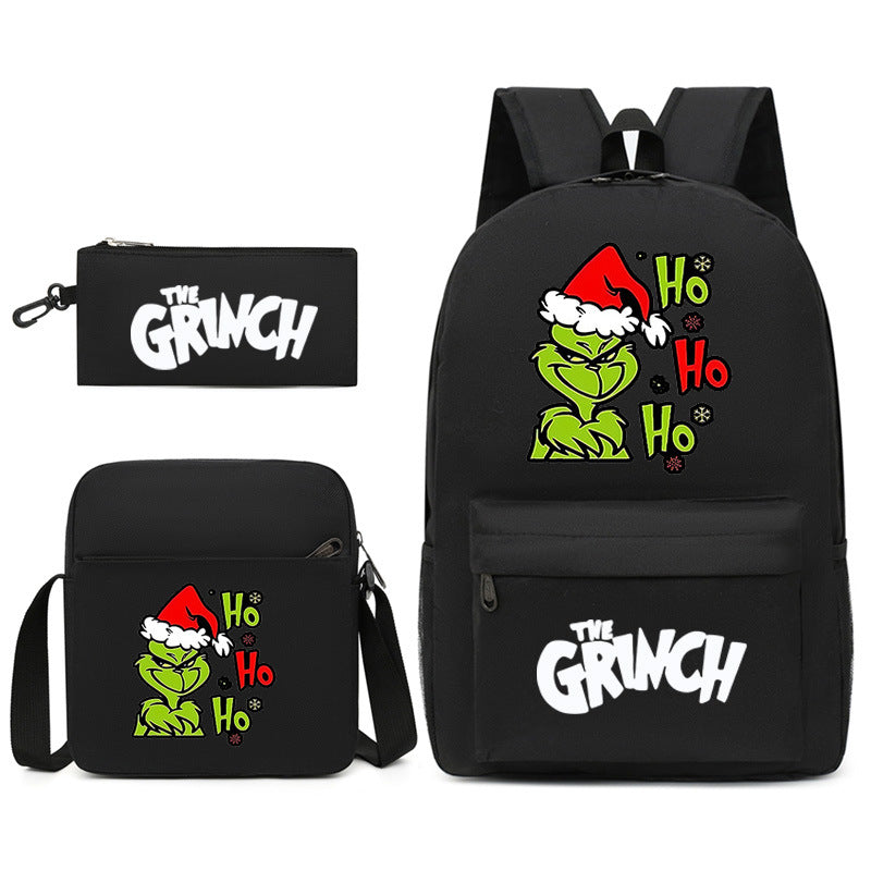 How the Grinch Stole Christmas SchoolBag Backpack Shoulder Bag Book Pencil Bags 3pcs Set