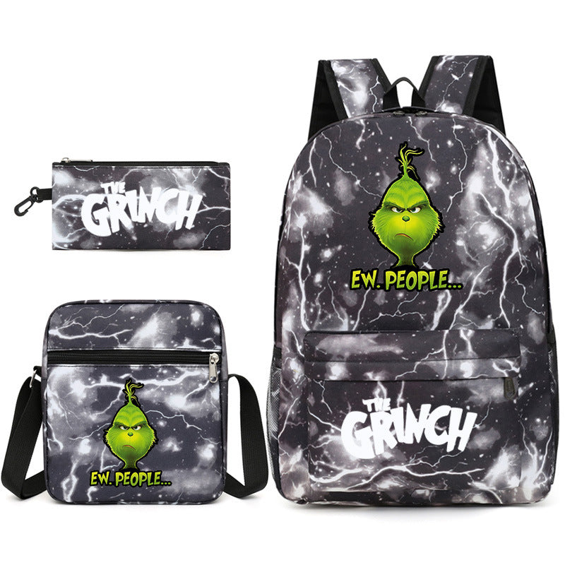 How the Grinch Stole Christmas SchoolBag Backpack Shoulder Bag Book Pencil Bags 3pcs Set