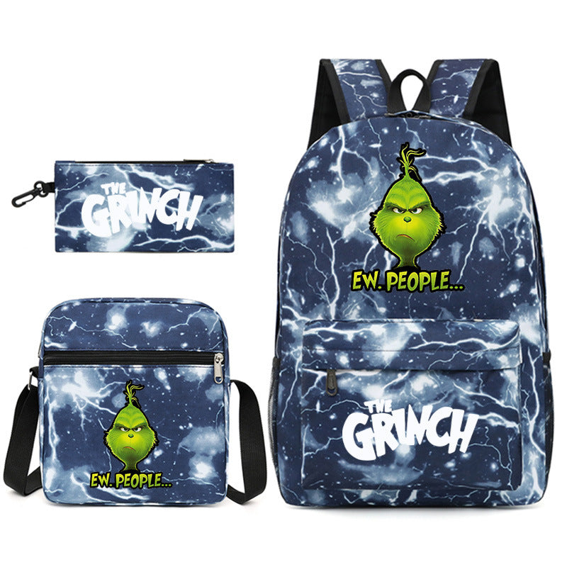 How the Grinch Stole Christmas SchoolBag Backpack Shoulder Bag Book Pencil Bags 3pcs Set