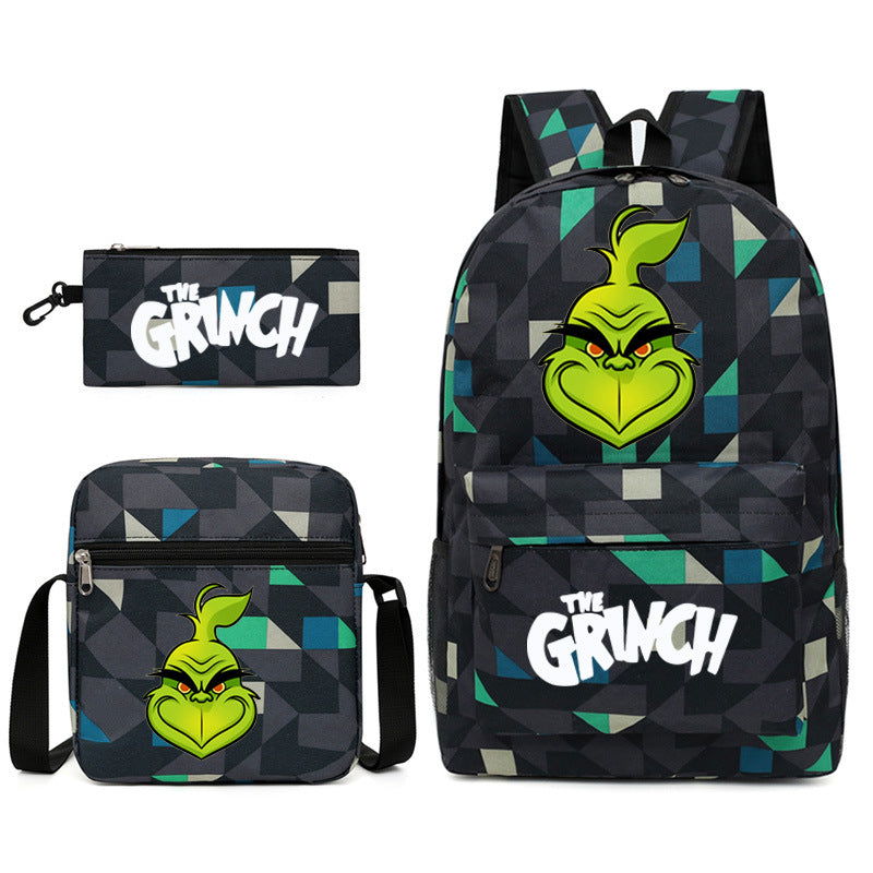 How the Grinch Stole Christmas SchoolBag Backpack Shoulder Bag Book Pencil Bags 3pcs Set