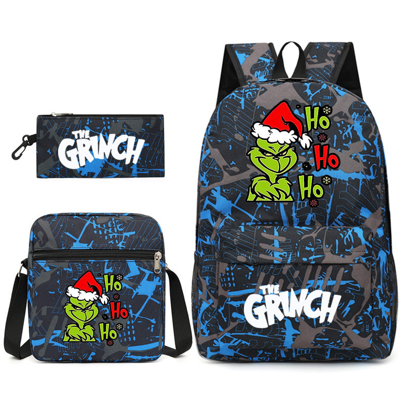 How the Grinch Stole Christmas SchoolBag Backpack Shoulder Bag Book Pencil Bags 3pcs Set