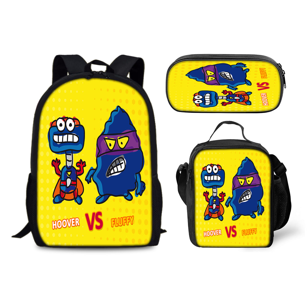 Phineas and Ferb Schoolbag Backpack Lunch Bag Pencil Case 3pcs Set Gift for Kids Students