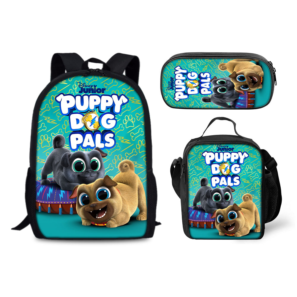 Puppy Dog Pals Schoolbag Backpack Lunch Bag Pencil Case 3pcs Set Gift for Kids Students