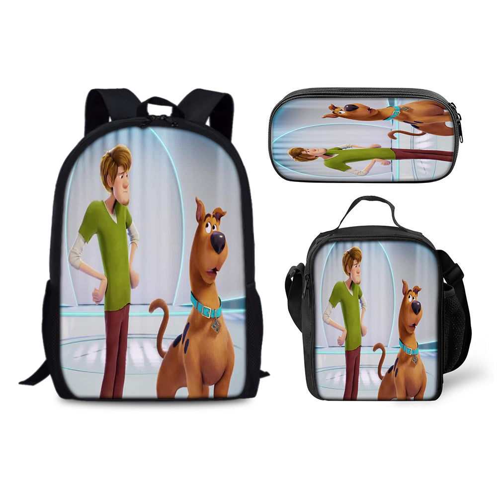 ScoobyDoo Schoolbag Backpack Lunch Bag Pencil Case 3pcs Set Gift for Kids Students