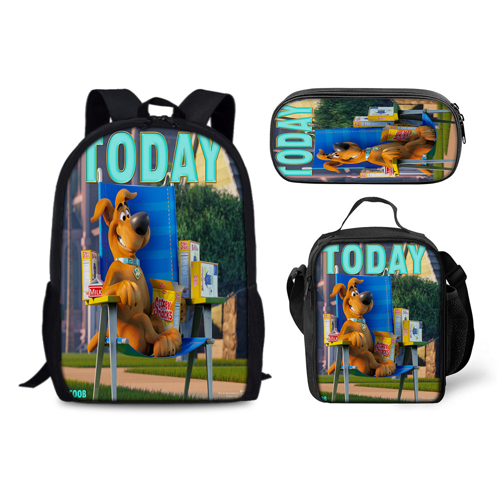 ScoobyDoo Schoolbag Backpack Lunch Bag Pencil Case 3pcs Set Gift for Kids Students