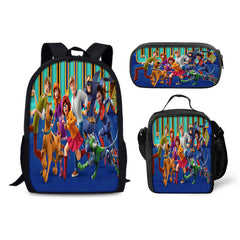 ScoobyDoo Schoolbag Backpack Lunch Bag Pencil Case 3pcs Set Gift for Kids Students